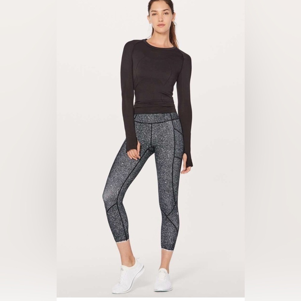 Lululemon Tight Stuff Tight II - Luminesce Splatter White Black